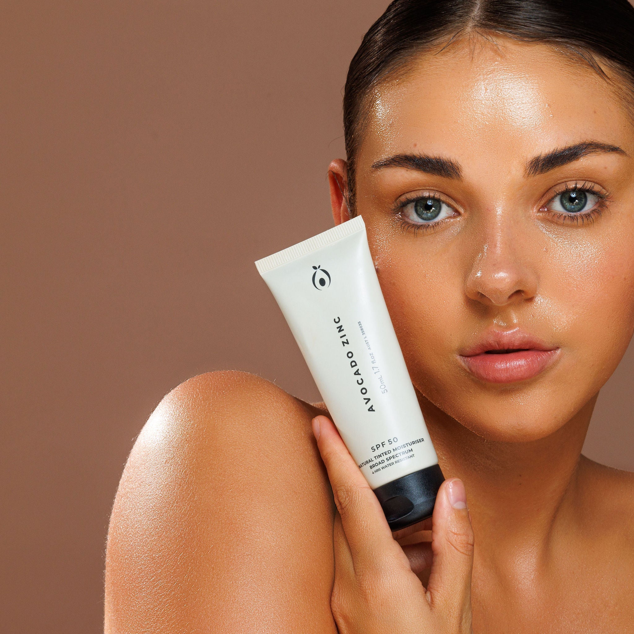 SPF 50 Natural Tinted Moisturiser - Medium-Dark