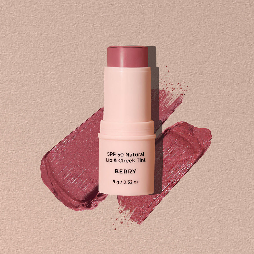 SPF 50 Natural Lip &amp; Cheek Tint - Berry