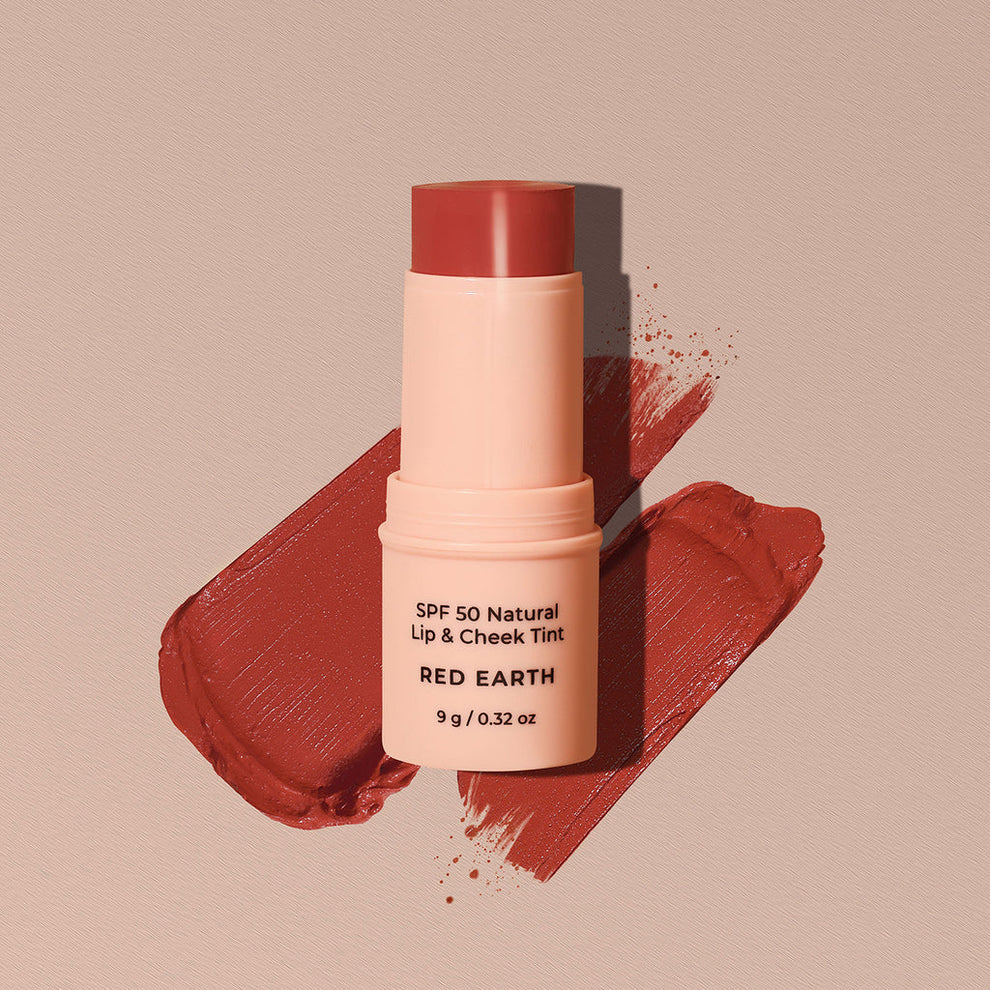 SPF 50 Natural Lip &amp; Cheek Tint - Red Earth