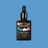 Black bottle of Liminal Elixirs Sensitive Elixir on a blue background